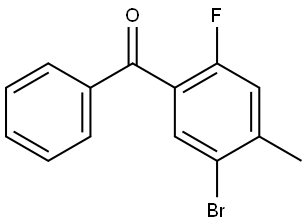 (5-bromo-2-fluoro-4-methylphenyl)(phenyl)methanone 结构式