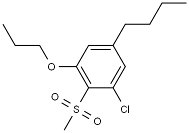 5-butyl-1-chloro-2-(methylsulfonyl)-3-propoxybenzene Structure