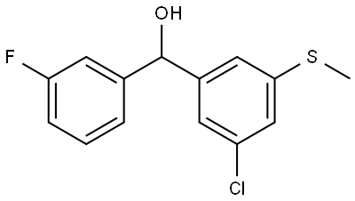 (3-chloro-5-(methylthio)phenyl)(3-fluorophenyl)methanol Structure
