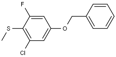 (4-(benzyloxy)-2-chloro-6-fluorophenyl)(methyl)sulfane 结构式