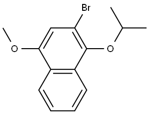 2-bromo-1-isopropoxy-4-methoxynaphthalene Structure