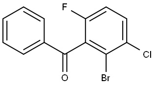 (2-bromo-3-chloro-6-fluorophenyl)(phenyl)methanone Structure