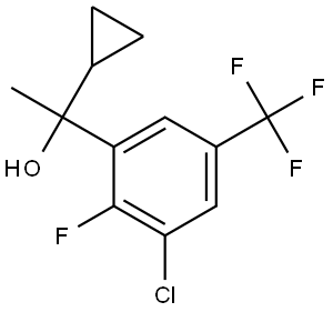 1-(3-chloro-2-fluoro-5-(trifluoromethyl)phenyl)-1-cyclopropylethanol Structure