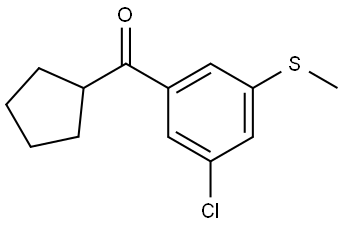 (3-chloro-5-(methylthio)phenyl)(cyclopentyl)methanone,3002463-59-1,结构式