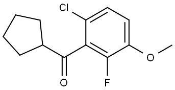 (6-chloro-2-fluoro-3-methoxyphenyl)(cyclopentyl)methanone 结构式