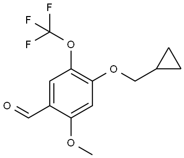 4-(cyclopropylmethoxy)-2-methoxy-5-(trifluoromethoxy)benzaldehyde 结构式