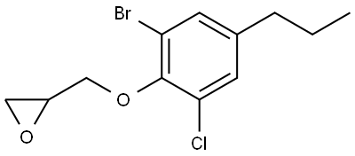 2-((2-bromo-6-chloro-4-propylphenoxy)methyl)oxirane 结构式