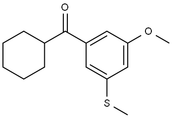 cyclohexyl(3-methoxy-5-(methylthio)phenyl)methanone Structure