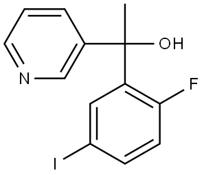 1-(2-fluoro-5-iodophenyl)-1-(pyridin-3-yl)ethanol Structure