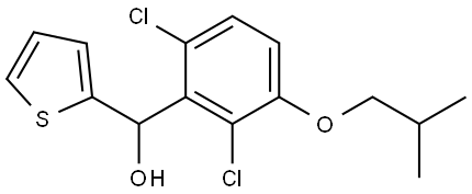 (2,6-dichloro-3-isobutoxyphenyl)(thiophen-2-yl)methanol 结构式