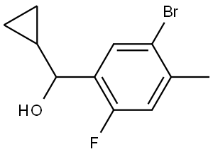 (5-bromo-2-fluoro-4-methylphenyl)(cyclopropyl)methanol 结构式