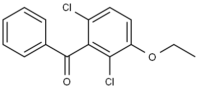 (2,6-dichloro-3-ethoxyphenyl)(phenyl)methanone 结构式