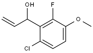 1-(6-chloro-2-fluoro-3-methoxyphenyl)prop-2-en-1-ol 化学構造式