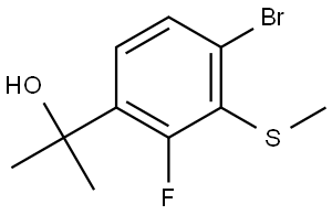 2-(4-bromo-2-fluoro-3-(methylthio)phenyl)propan-2-ol 结构式