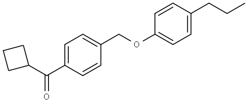 cyclobutyl(4-((4-propylphenoxy)methyl)phenyl)methanone Structure