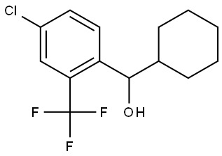 (4-chloro-2-(trifluoromethyl)phenyl)(cyclohexyl)methanol 结构式