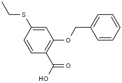 2-(benzyloxy)-4-(ethylthio)benzoic acid 化学構造式