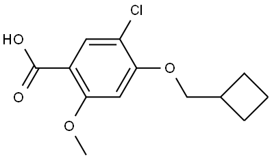 5-chloro-4-(cyclobutylmethoxy)-2-methoxybenzoic acid Structure