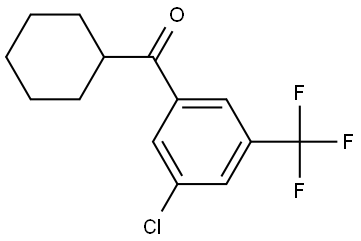 (3-chloro-5-(trifluoromethyl)phenyl)(cyclohexyl)methanone Struktur