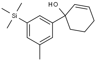 3'-methyl-5'-(trimethylsilyl)-1,2,3,4-tetrahydro-[1,1'-biphenyl]-1-ol 化学構造式