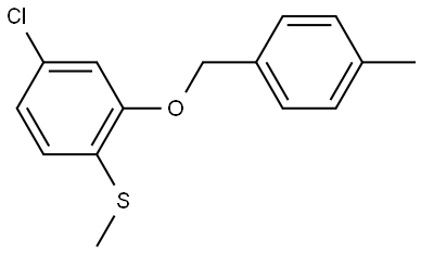 (4-chloro-2-((4-methylbenzyl)oxy)phenyl)(methyl)sulfane 结构式