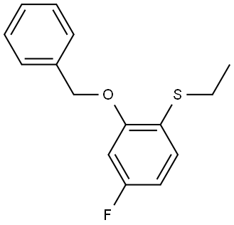 (2-(benzyloxy)-4-fluorophenyl)(ethyl)sulfane Structure