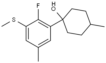 1-(2-fluoro-5-methyl-3-(methylthio)phenyl)-4-methylcyclohexanol 结构式