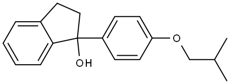 1-(4-isobutoxyphenyl)-2,3-dihydro-1H-inden-1-ol 结构式