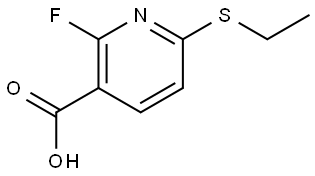 6-(ethylthio)-2-fluoronicotinic acid,3002478-04-5,结构式