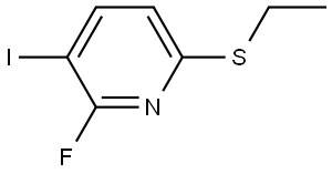 6-(ethylthio)-2-fluoro-3-iodopyridine Structure