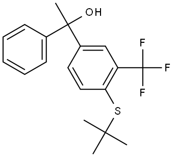 1-(4-(tert-butylthio)-3-(trifluoromethyl)phenyl)-1-phenylethanol,3002478-50-1,结构式