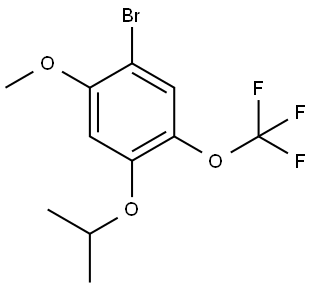 1-bromo-4-isopropoxy-2-methoxy-5-(trifluoromethoxy)benzene,3002478-89-6,结构式