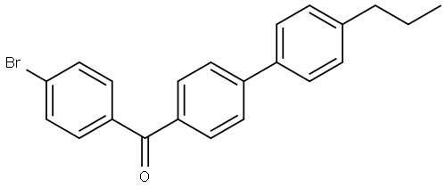 (4-bromophenyl)(4'-propyl-[1,1'-biphenyl]-4-yl)methanone 结构式