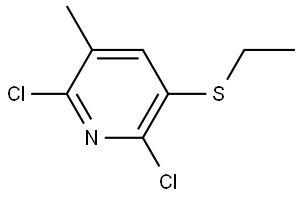 2,6-dichloro-3-(ethylthio)-5-methylpyridine Structure