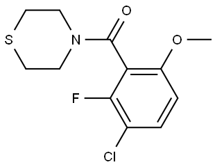 (3-chloro-2-fluoro-6-methoxyphenyl)(thiomorpholino)methanone Structure