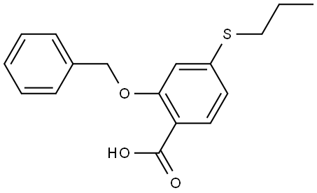 2-(benzyloxy)-4-(propylthio)benzoic acid Structure