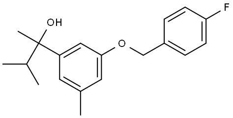 2-(3-((4-fluorobenzyl)oxy)-5-methylphenyl)-3-methylbutan-2-ol Structure