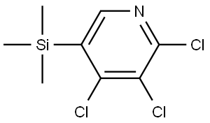 2,3,4-trichloro-5-(trimethylsilyl)pyridine Structure