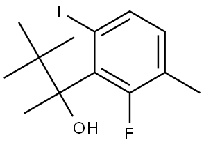 2-(2-fluoro-6-iodo-3-methylphenyl)-3,3-dimethylbutan-2-ol Structure