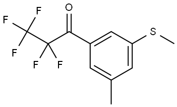 2,2,3,3,3-pentafluoro-1-(3-methyl-5-(methylthio)phenyl)propan-1-one Structure