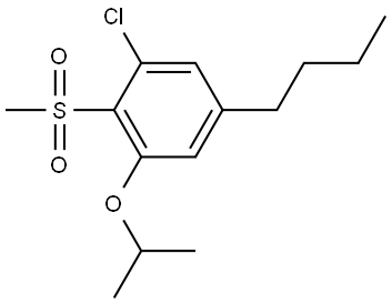 5-butyl-1-chloro-3-isopropoxy-2-(methylsulfonyl)benzene Struktur