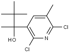 2-(2,6-dichloro-5-methylpyridin-3-yl)-3,3-dimethylbutan-2-ol Structure