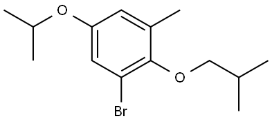 1-bromo-2-isobutoxy-5-isopropoxy-3-methylbenzene 结构式