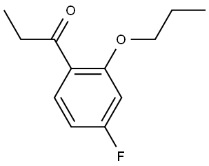 1-(4-fluoro-2-propoxyphenyl)propan-1-one 化学構造式