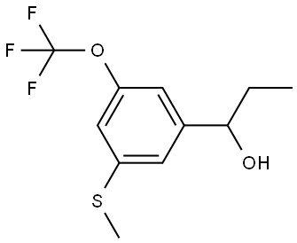 1-(3-(methylthio)-5-(trifluoromethoxy)phenyl)propan-1-ol 结构式