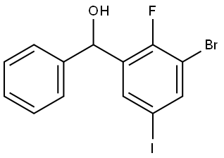 (3-bromo-2-fluoro-5-iodophenyl)(phenyl)methanol Structure