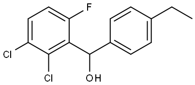 (2,3-dichloro-6-fluorophenyl)(4-ethylphenyl)methanol Structure