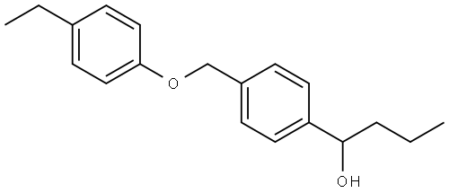 1-(4-((4-ethylphenoxy)methyl)phenyl)butan-1-ol Struktur