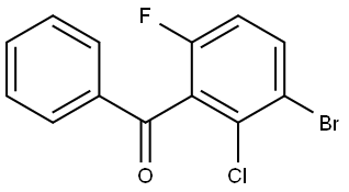 (3-bromo-2-chloro-6-fluorophenyl)(phenyl)methanone Structure