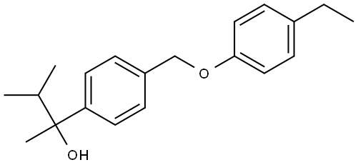 2-(4-((4-ethylphenoxy)methyl)phenyl)-3-methylbutan-2-ol Structure